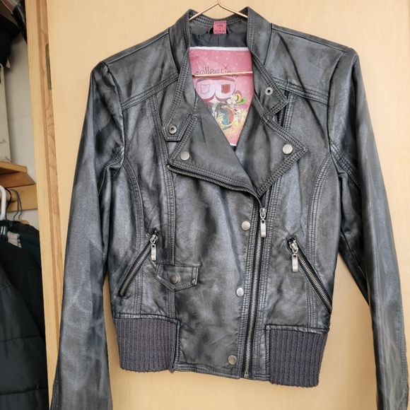 Bernardo Jackets & Blazers - Gray Moto Jacket